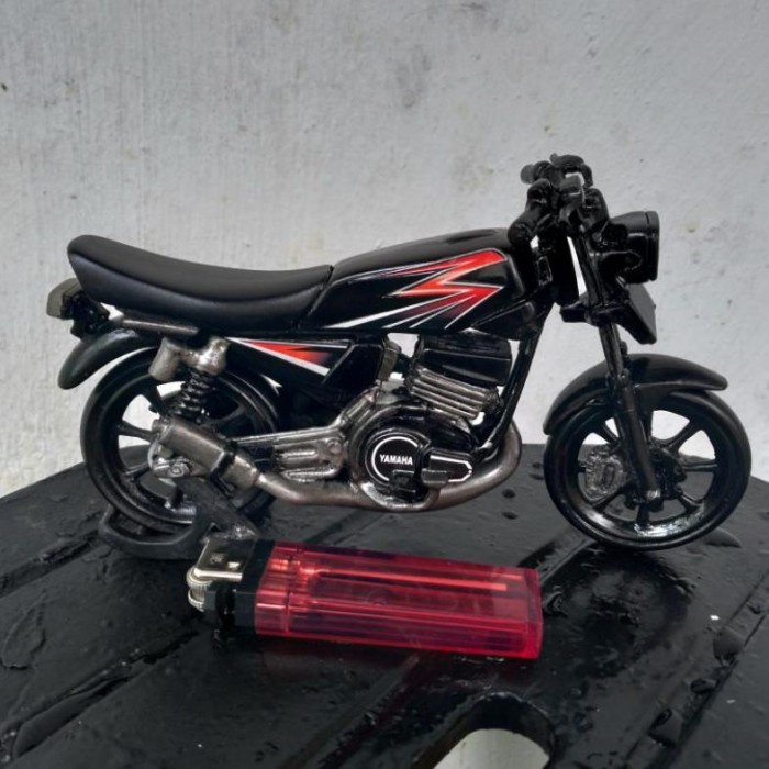 FLASH SALE MINIATUR RX KING 2004 HITAM ORANGE CUSTOM TERMURAH