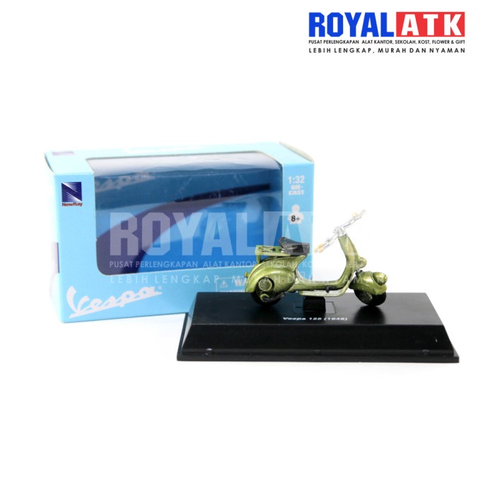 FLASH SALE DIECAST MINIATUR VESPA CLASSIC HIASAN MINIATUR MOTOR - DIECAST MOTOR TERBARU