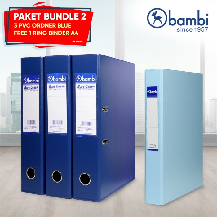 

Terlaris Bundling 2 - Buy 3 Ordner Fc 75Mm 1010 + Get 1 Free Ring Binder A4