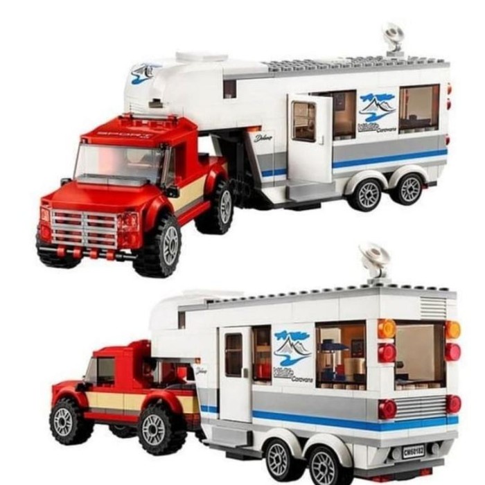 HOT SALE BRICKS BLOCK MOBIL PICK UP DAN CARAVAN HOLIDAY TERLARIS