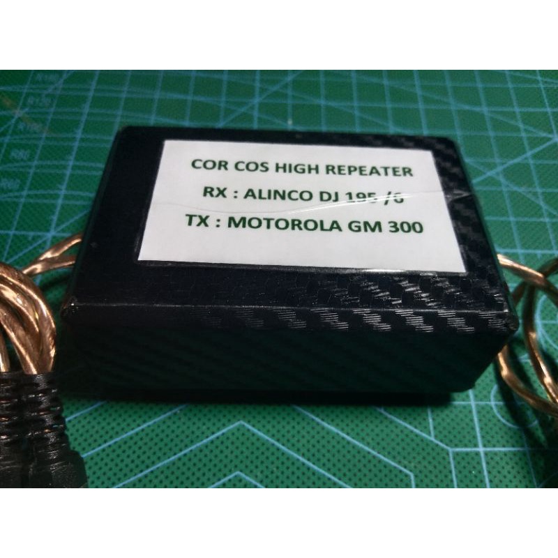 COR COS REPEATER , HT RX ALINCO DJ 195/6 , RADIO TX MOTOROLA GM 300 JEK BELAKANG