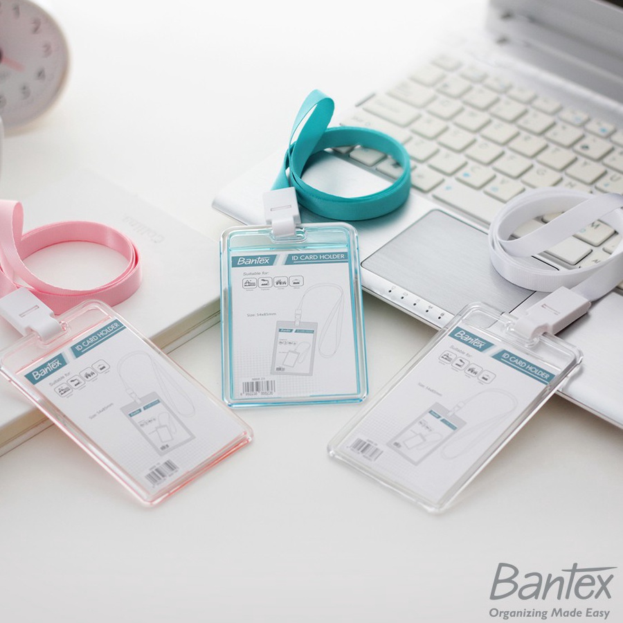 

ZBNK5341 8.8 Bantex Transparent ID Card Holder Lanyard Portrait #8868