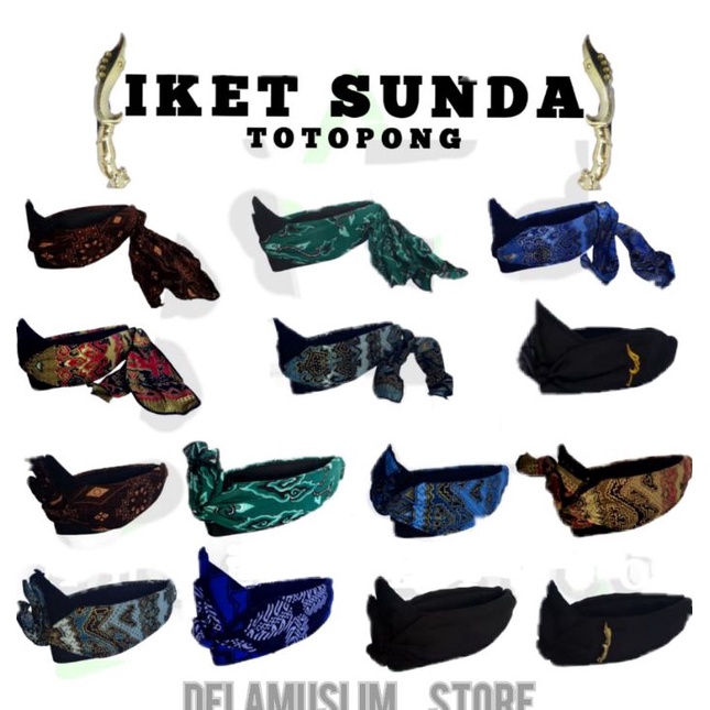 ➣✷✮ IKET SUNDA TRADISIONAL / TOTOPONG / IKET URANG SUNDA / IKET KUJANG / PIN Kujang Ready