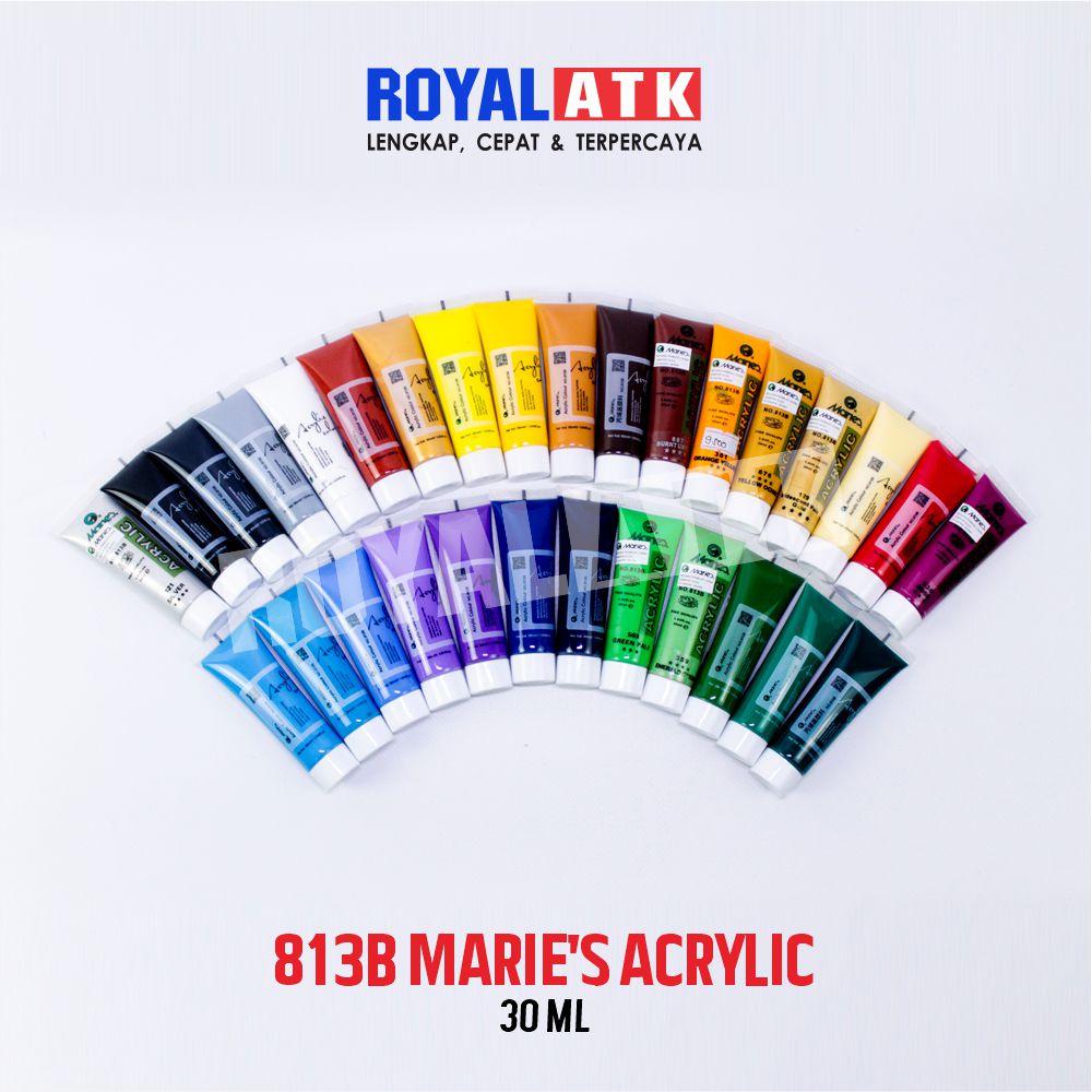 

HNW CAT ACRYLIC MERIES / AKRILIK MARIES 813B 30 ML WARNA CAMPUR AMD