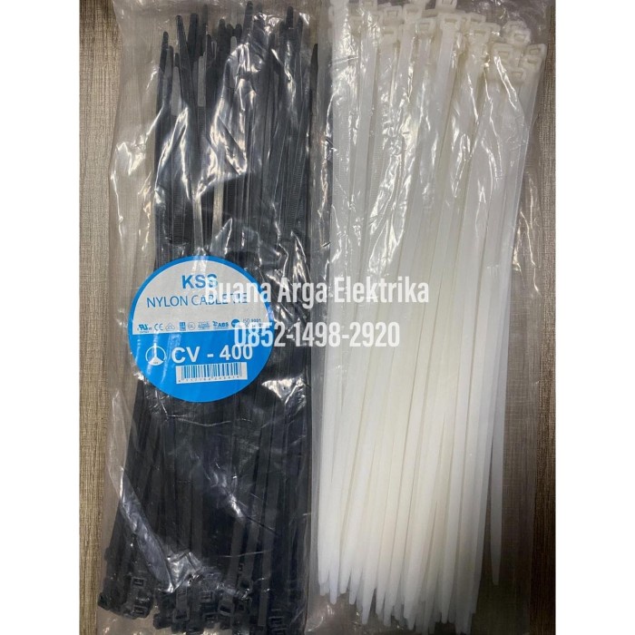 

Terlaris Kabel Ties 400 X 4.8 Warna Putih/Hitam @100Pcs