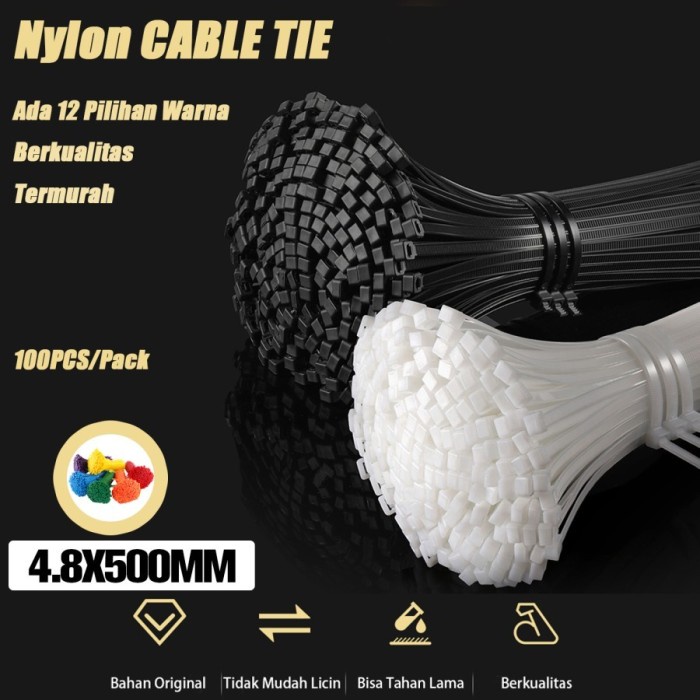 

Terlaris Kabel Ties Cable Tie 4.8 X 500 Mm50CmCv 500