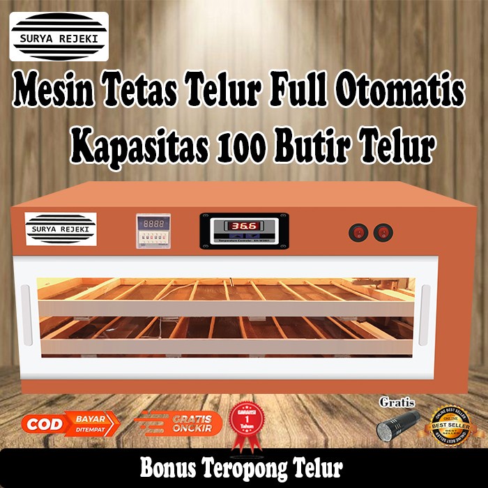 Terlaris Mesin Penetas Telur Full Otomatis Kapasitas 100 Butir Telur Ayam Bebek