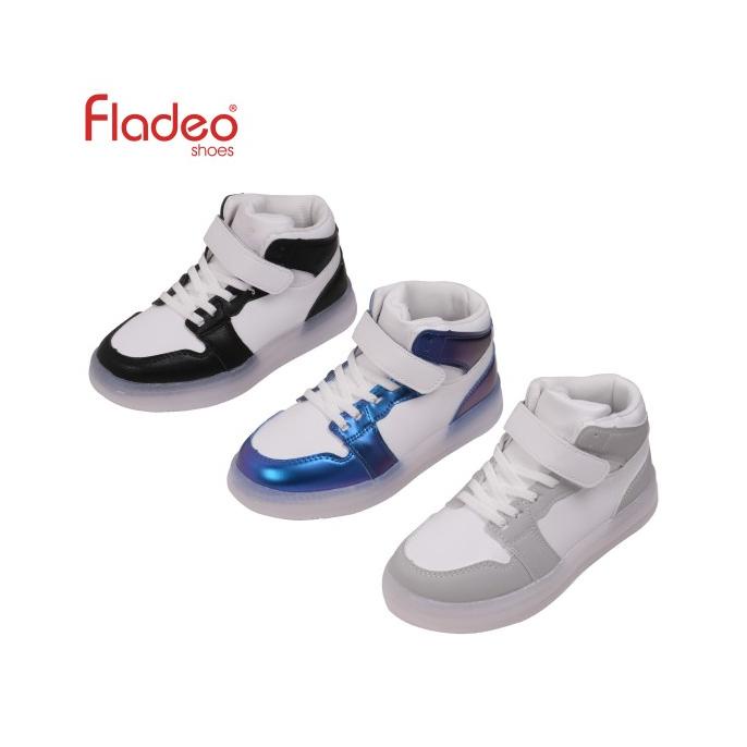 Fladeo C23/KBSS18-1BG/Sepatu Sneaker LED Tali Anak Anak [Kids Sneaker]