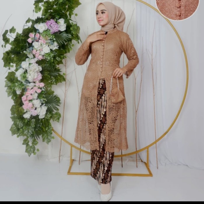 Terlaris Atasan Kebaya Brokat / Kebaya Kancing Depan