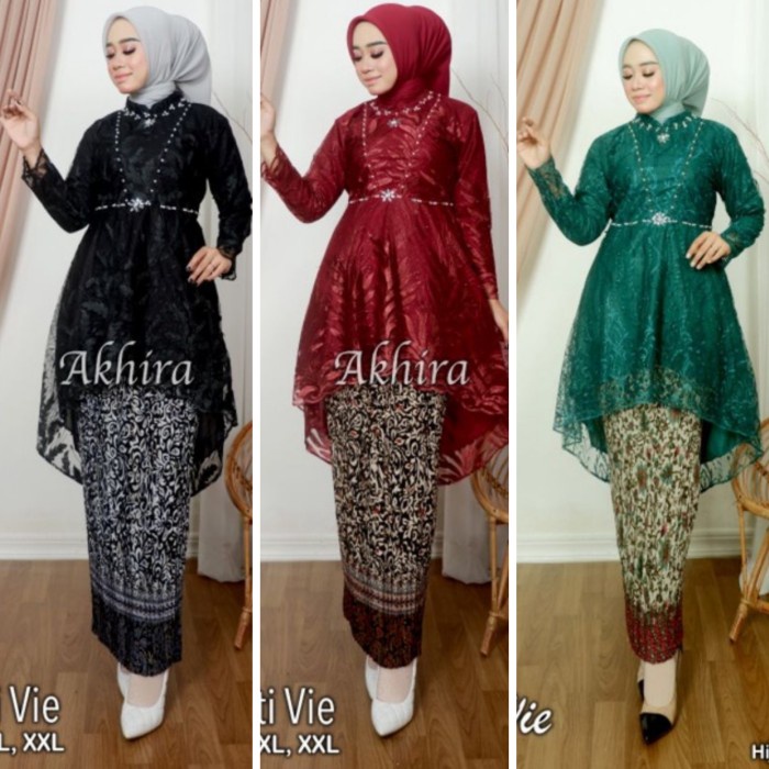 Terlaris Set Kebaya Lesti Vie/Kebaya Pesta/Kebaya Wisuda Modern