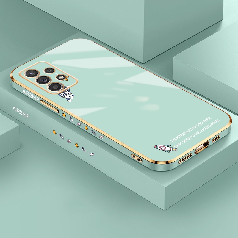 Case Ponsel untuk Samsung A52 5G A52s 5G A51 M40s M51 Case pola kartun astronot tipis baru Casing pe