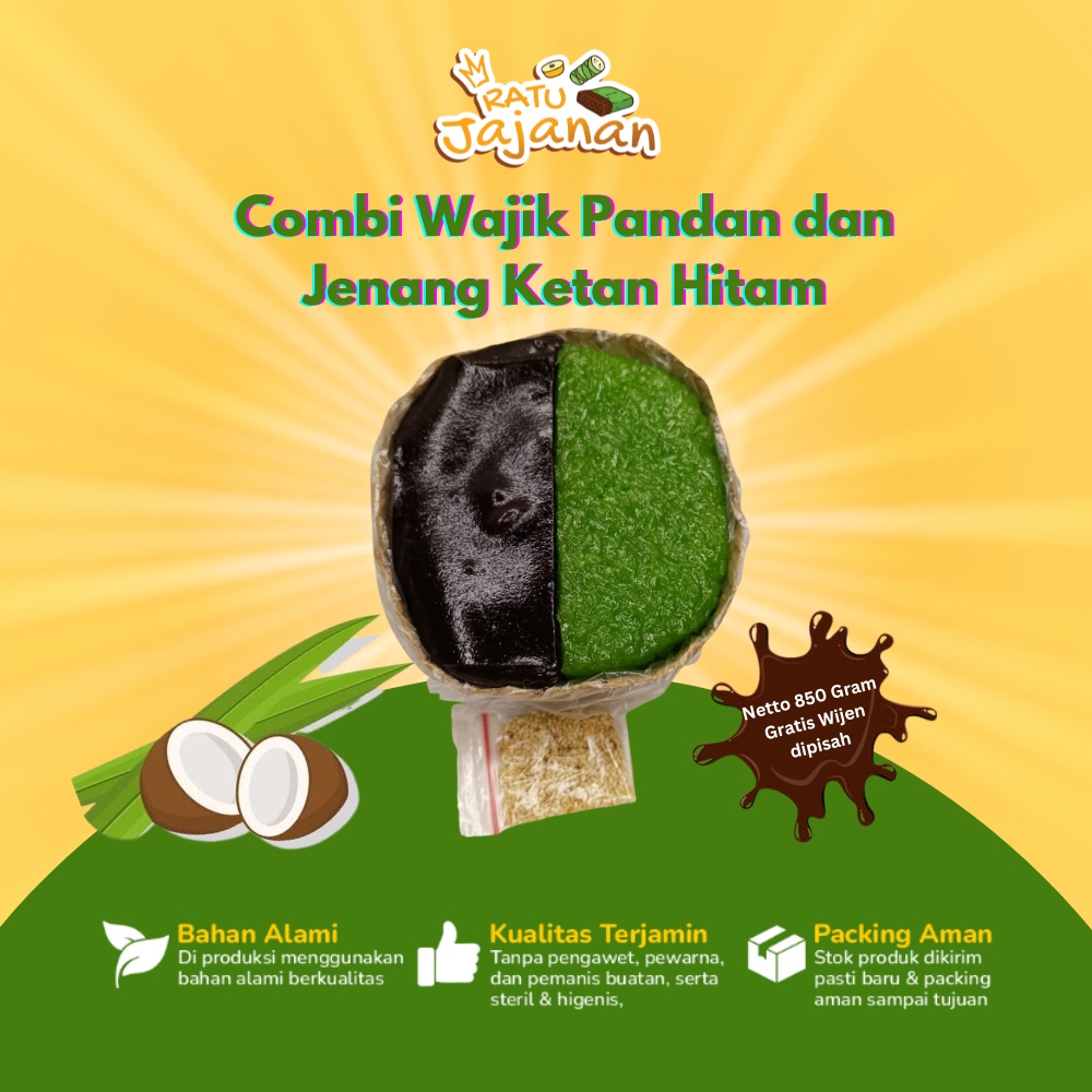 

Combi Wajik Pandan + Jenang Ketan Hitam Ratu Jajanan