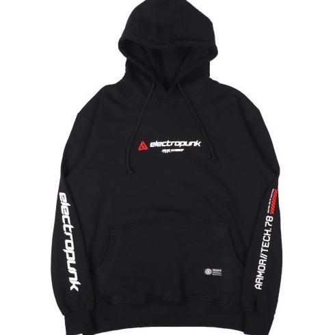 New Kremlin Electropunk Pullover Hoodie Hitam - Demonic Discount