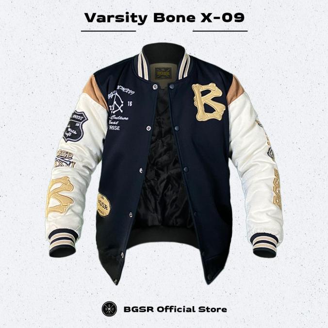 Areapriashop Jaket Baseball Varsity Jacket Windbreaker Bordir Tebal Adem Bone X09 Limited Edition