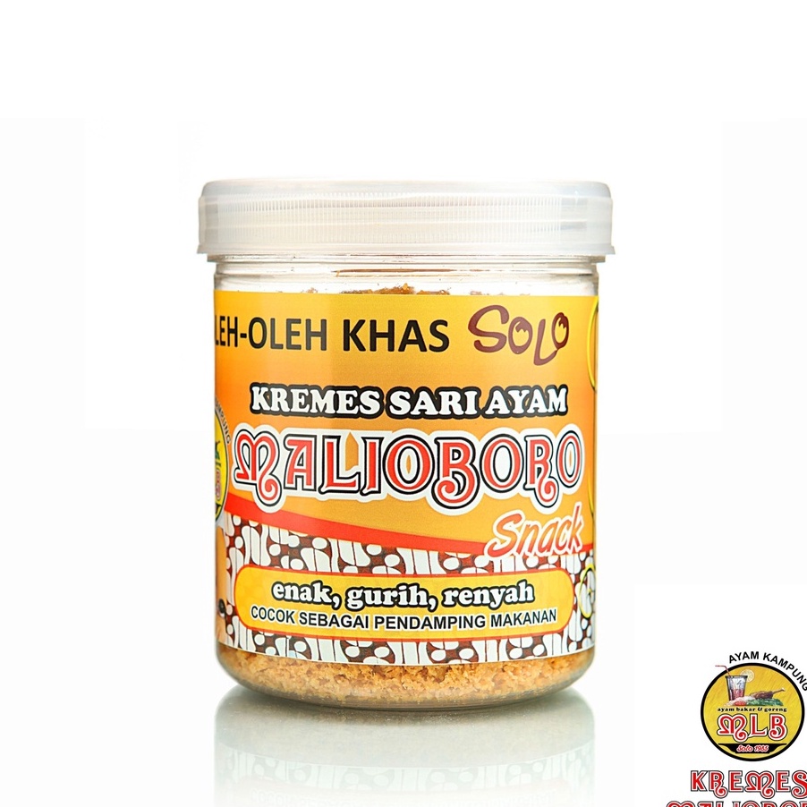 

♕ LX 31049 Kremes Ayam Malioboro Original Kremesan Ayam Kampung Malioboro Oleh Oleh Khas Solo 180 Gram 【MEGA SALE】 Ø