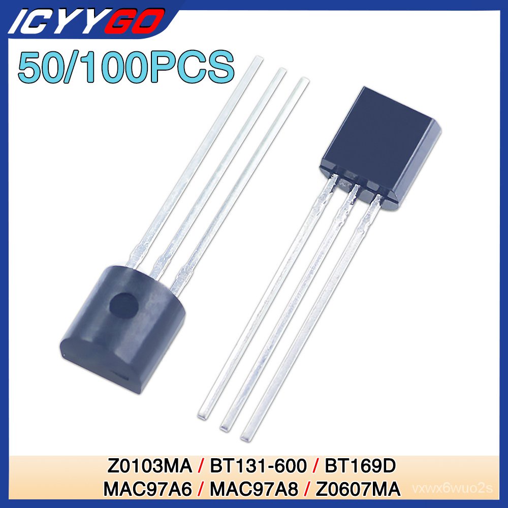 ✅&50/100PCS Z0607 Z0103 Bt169 Bt169D Bt131 Mac97A8 Z0607Ma Z0103Ma Mac97A6  TO-92 Triacs 600V Scr Tr