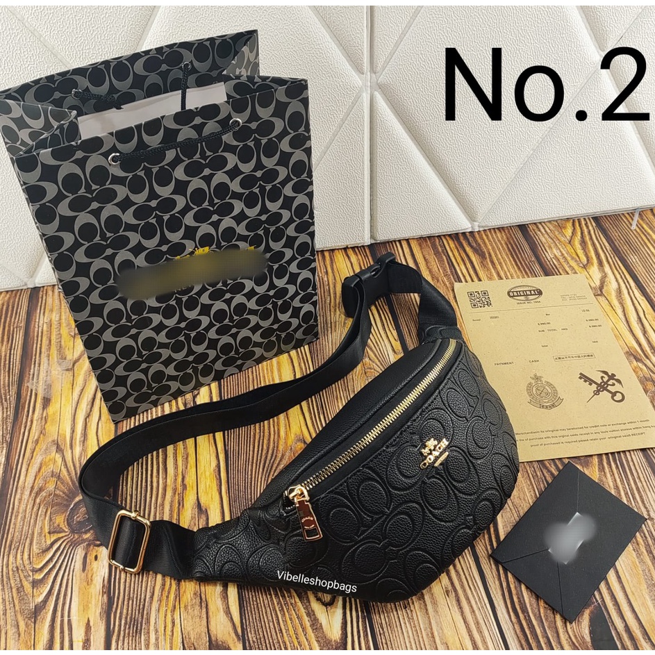 (9GDK2-D WAISTBAG COACH IMPORT FREE PAPERBAG - TAS PINGGANG COAC BUMBAG IMPORT BATAM KUALITAS PREMIU