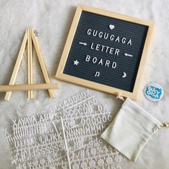 

Best Seller Gugugaga Letter Board / Papan Nama Bayi / Felt Letter Board / Papan