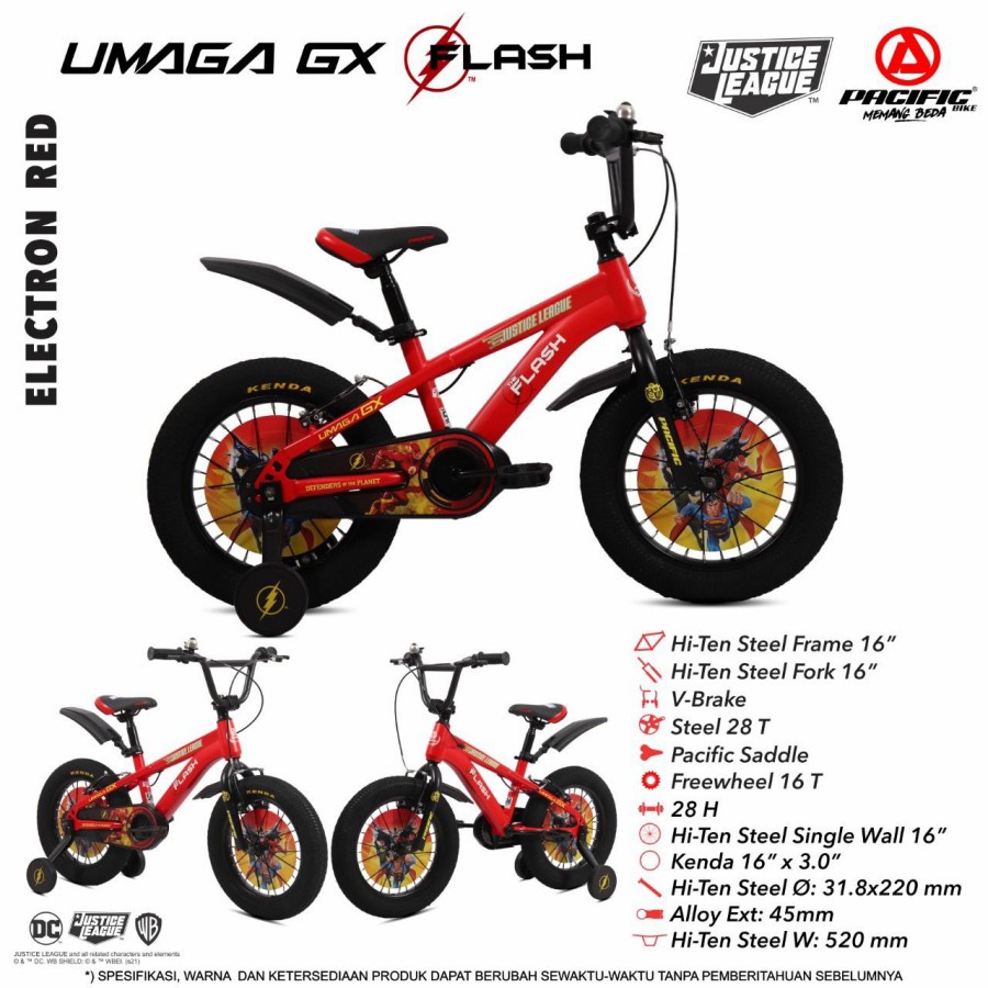 sepeda anak BMX 16/18 PACIFIC UMAGA GX FLASH Original Bergaransi - ukuran 16