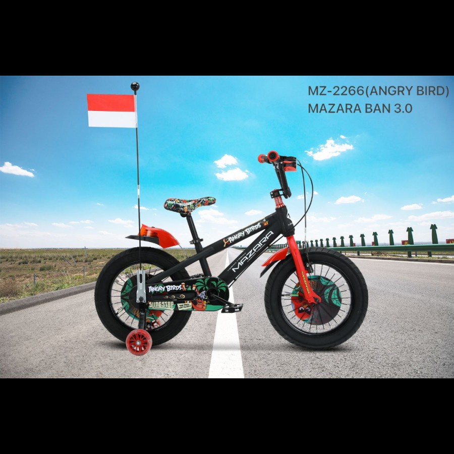 sepeda anak BMX 12" MAZARA ANGRY BIRD Original ( umur 2-4 tahun)