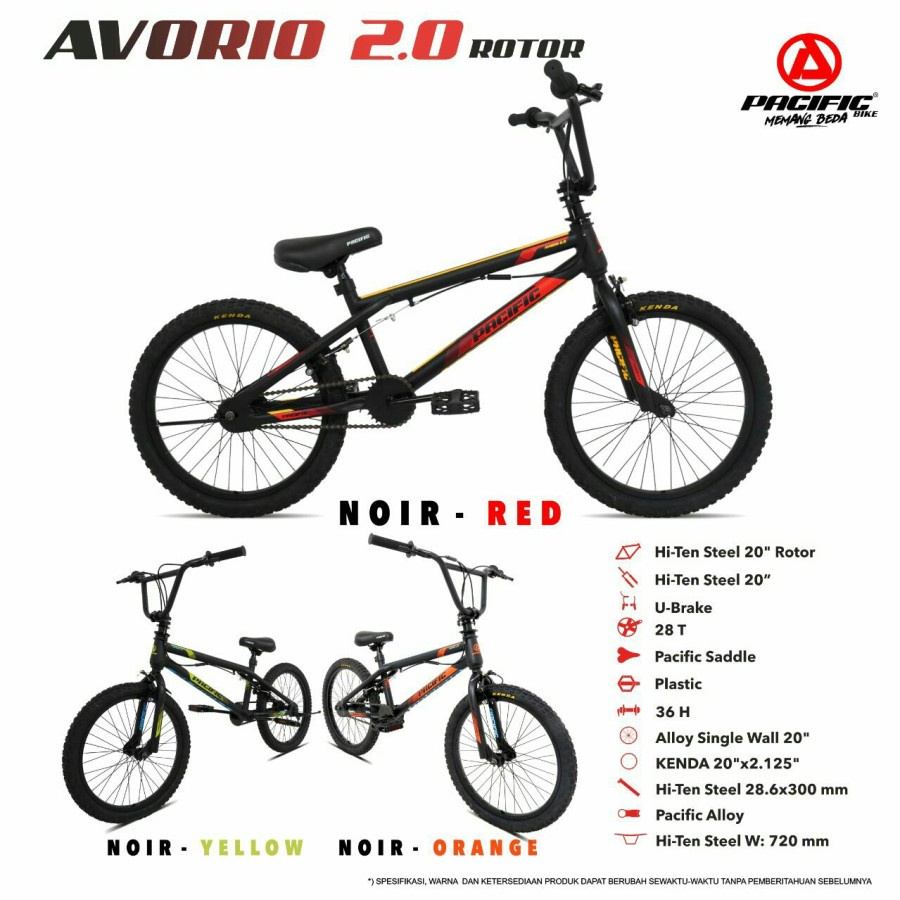 sepeda anak BMX 20 PACIFIC AVORIO 2.0 ORIGINAL GARANSI 5 THN