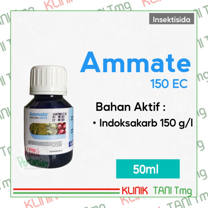 AMMATE 150EC - 50ml | INSEKTISIDA BERBAHAN AKTIF INDOKSAKARB 150 g/l | RACUN PEMBASMI HAMA ULAT | OB