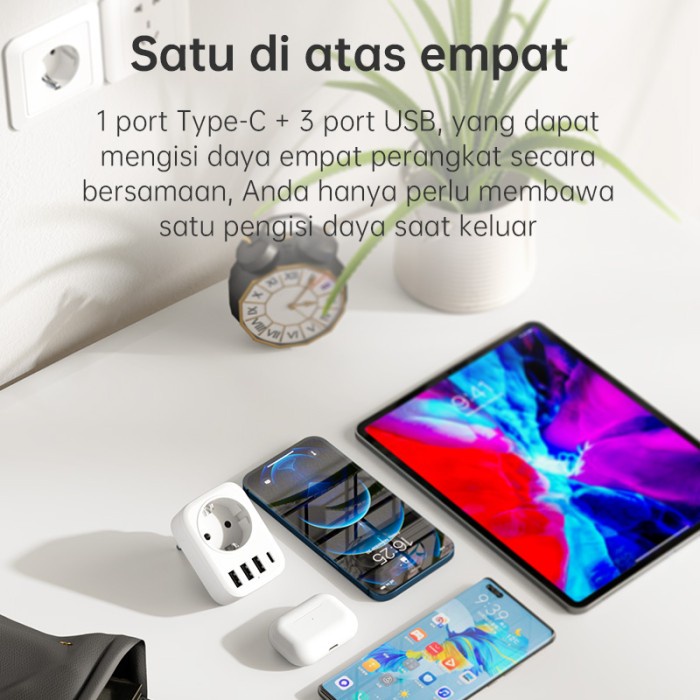 Kivee Kubus Stop Kontak Kabel Colokan Listrik Colokan 3 Lubang Colokan