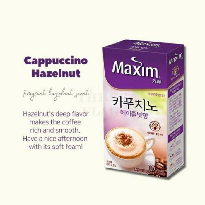 

[isi 10 Pcs] PREMIUM Maxim Coffee Cappuccino Hazelnut - Kopi Korea Best Seller