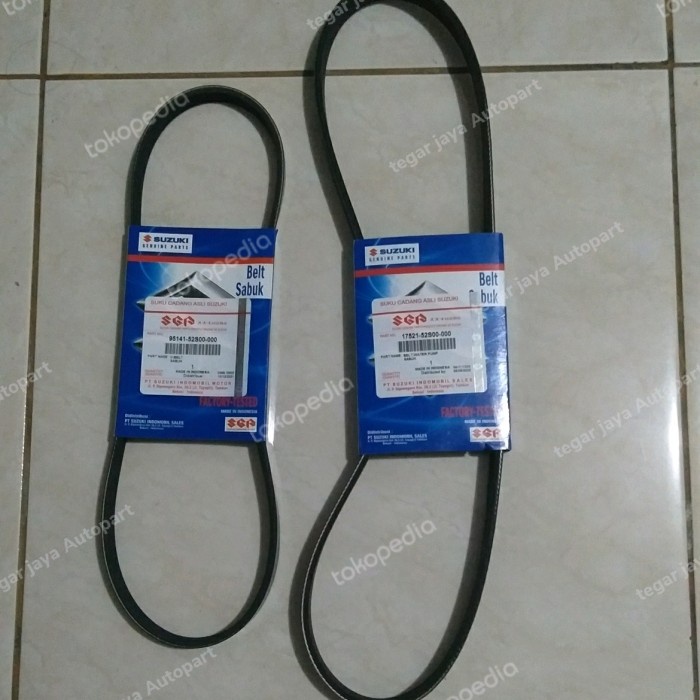 New Vanbelt Set Alternator+Water Pump Mobil Suzuki New Carry Tayo Asli Sgp Kode 295