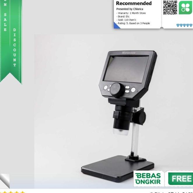 Kkmoon Mikroskop Digital Usb Dengan Monitor & Stand - G1000