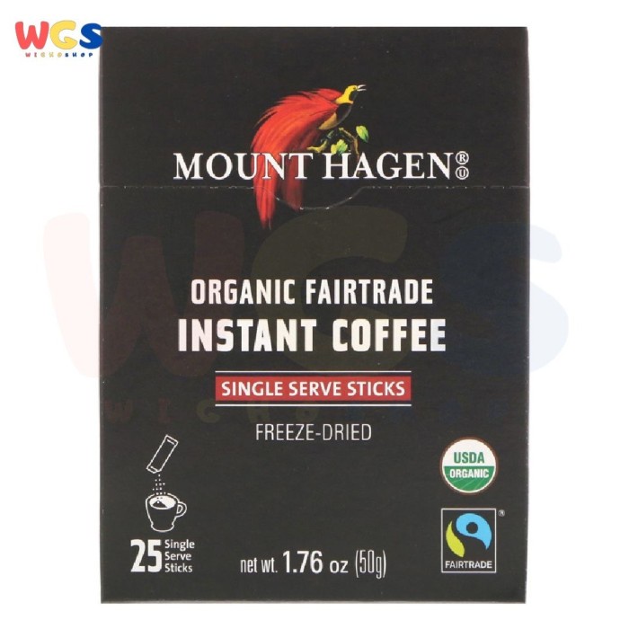 

Mount Hagen Organic Fairtrade Instant Coffee 25 Single Serve Stis