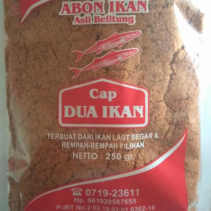 

Abon Ikan Khas Belitung Cap 2 Ikan 250gr