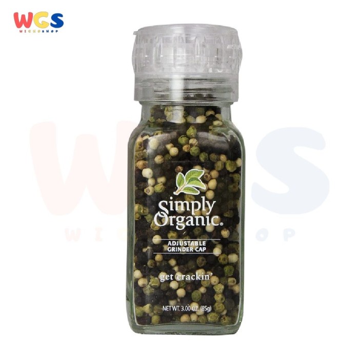 

Simply Organic Get Crain Bla White & Green Peppercorn USDA 3oz 85g