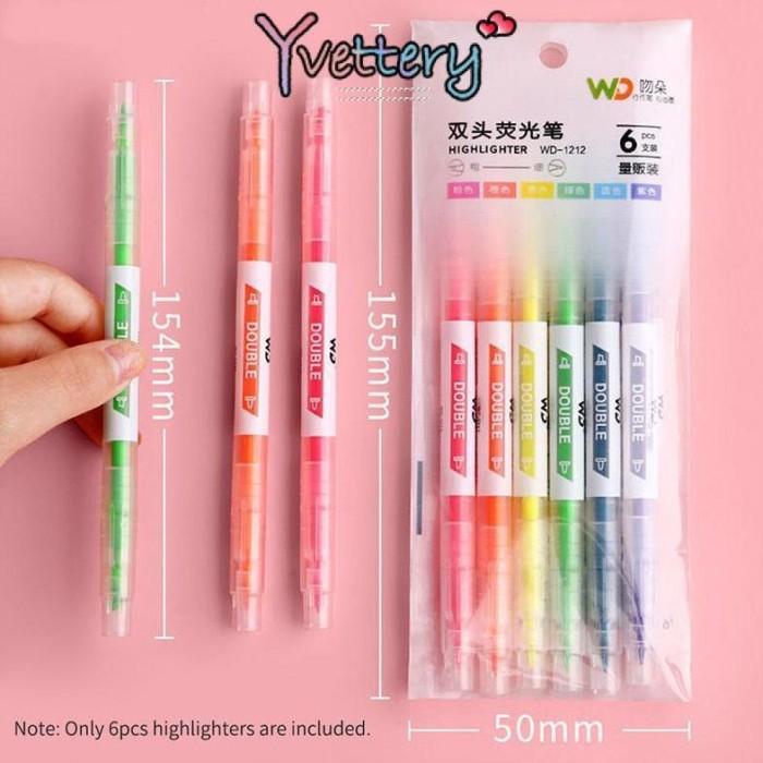 

DISCOUNT COD 6 PCS 6 WARNA/12 WARNA HIGHLIGHTER PEN / STABILO PANJANG
