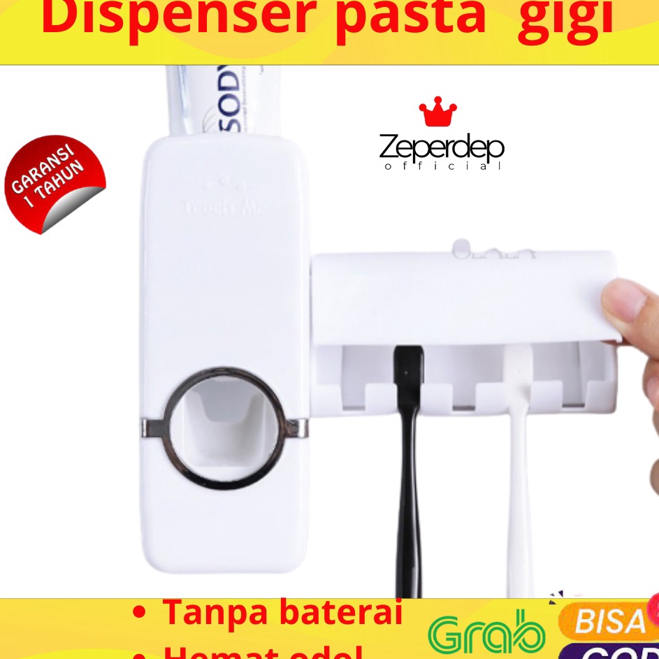 ｀ mE peralatan kamar mandi Dispenser pasta gigi odol dan paket sikat gigi set pepsodent tempat gantu