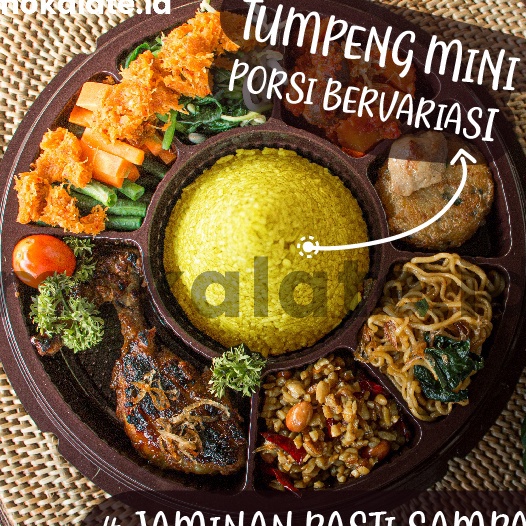 

☬ CD 6855 Nasi Tumpeng Mini Sekat Siap Saji Instant Halal Porsi Bervariasi Stok terbaru ❁
