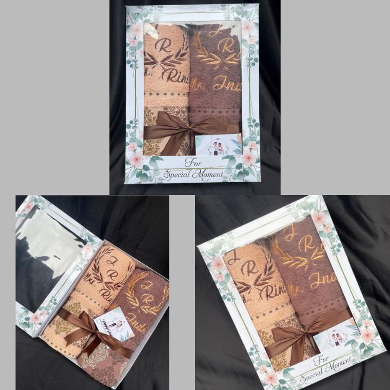 LANGSUNG KIRIM. Set Handuk Terry Palmer Couple free Box Couple n pita Free Kartu Ucapan