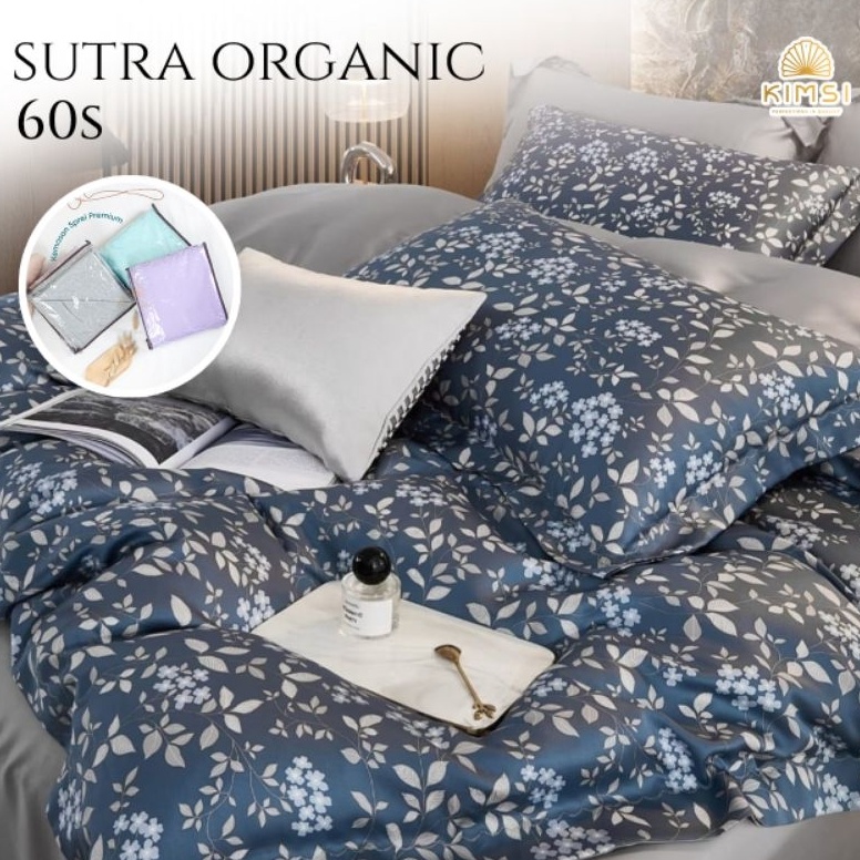 BOOMING. Sprei set sutra organic 60s | 180x200 kingsize|  sutra organic 60s 80s 40s tanpa bedcover |