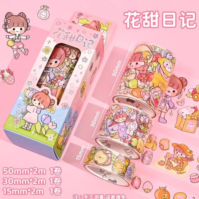 

6,6 Stiker Roll Karakter Cute & Lucu / Stiker Roll Pet Lucu & Cute