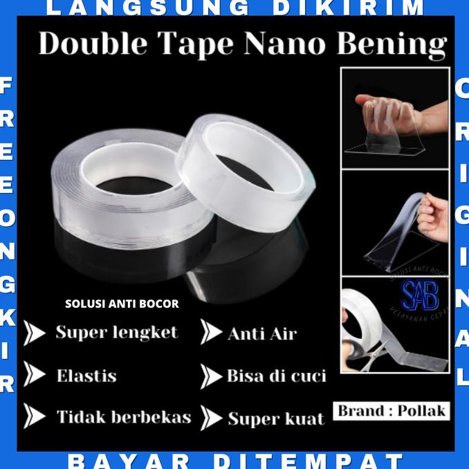 

New Double Tape Bening Nano Tape Merk Pollak Lengket Kuat Tanpabekas