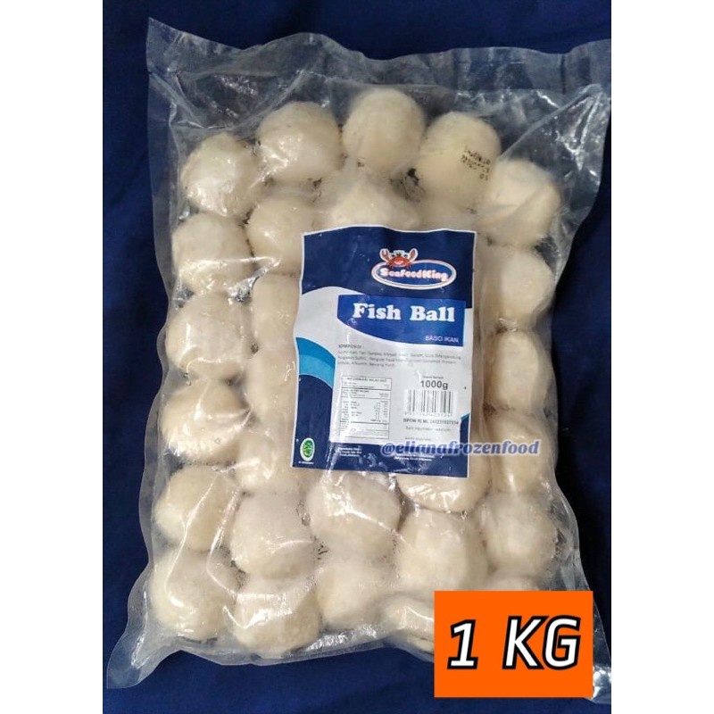 

Seafoodking White Fish Ball 1 Kg / Bakso Ikan 1000 Gr