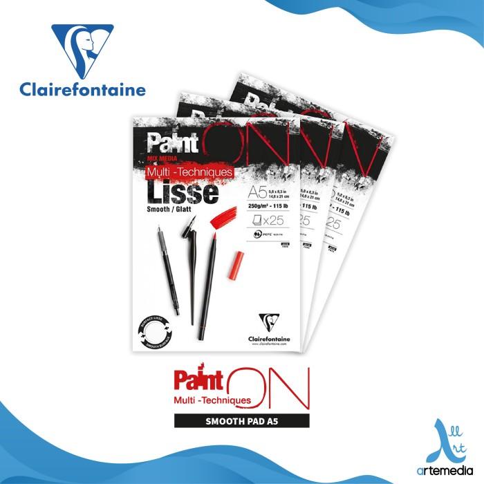 

Kertas Gambar Clairefontaine Paint On A5 Smooth Multi Techniques Pad Best Seller