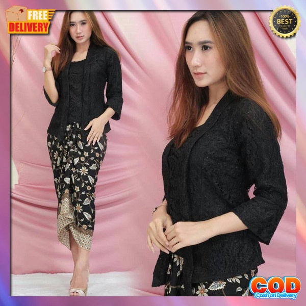 Onset Remaja Kondangan Premium Kebayak Brukat Modern Serelan Kebay Terbaru Simple Plus Bawahan Allsi