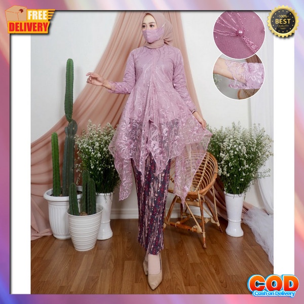 Bisa Pakai Jilbab Kebaya Modern Elegant Remaja Untuk Lamaran Oneset Simple Mewah Kebaya Ootd Kekinia