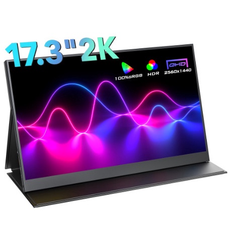Best Seller Uperfect Portable Lcd Monitor 17.3 Inch 1080P 2K 4K Usb Type C Hd