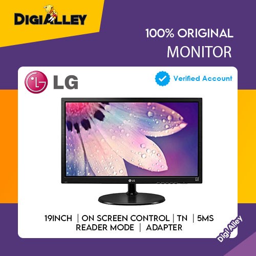 Best Seller Monitor Lg 19M38A Led 18.5 Inch Lcd Panel Tn 5Ms 19-M38A Warranty