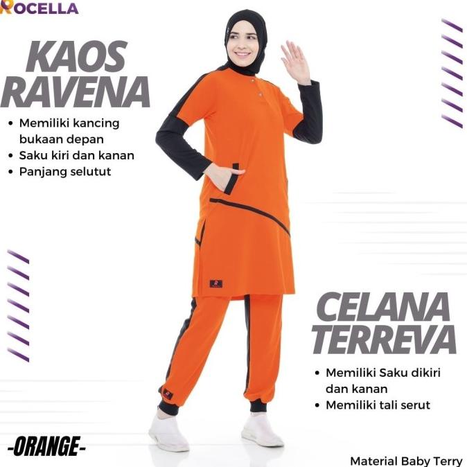 Setelan Baju olahraga Wanita Muslimah Jumbo Stelan Baju Senam aerobik