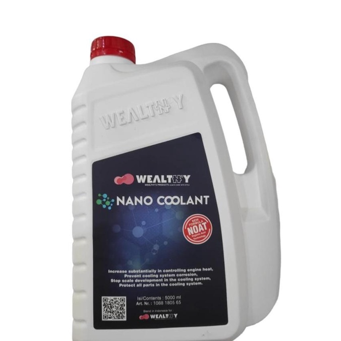 Air Radiator Coolant Wealthy Hybrid Hoat Merah 5 Liter