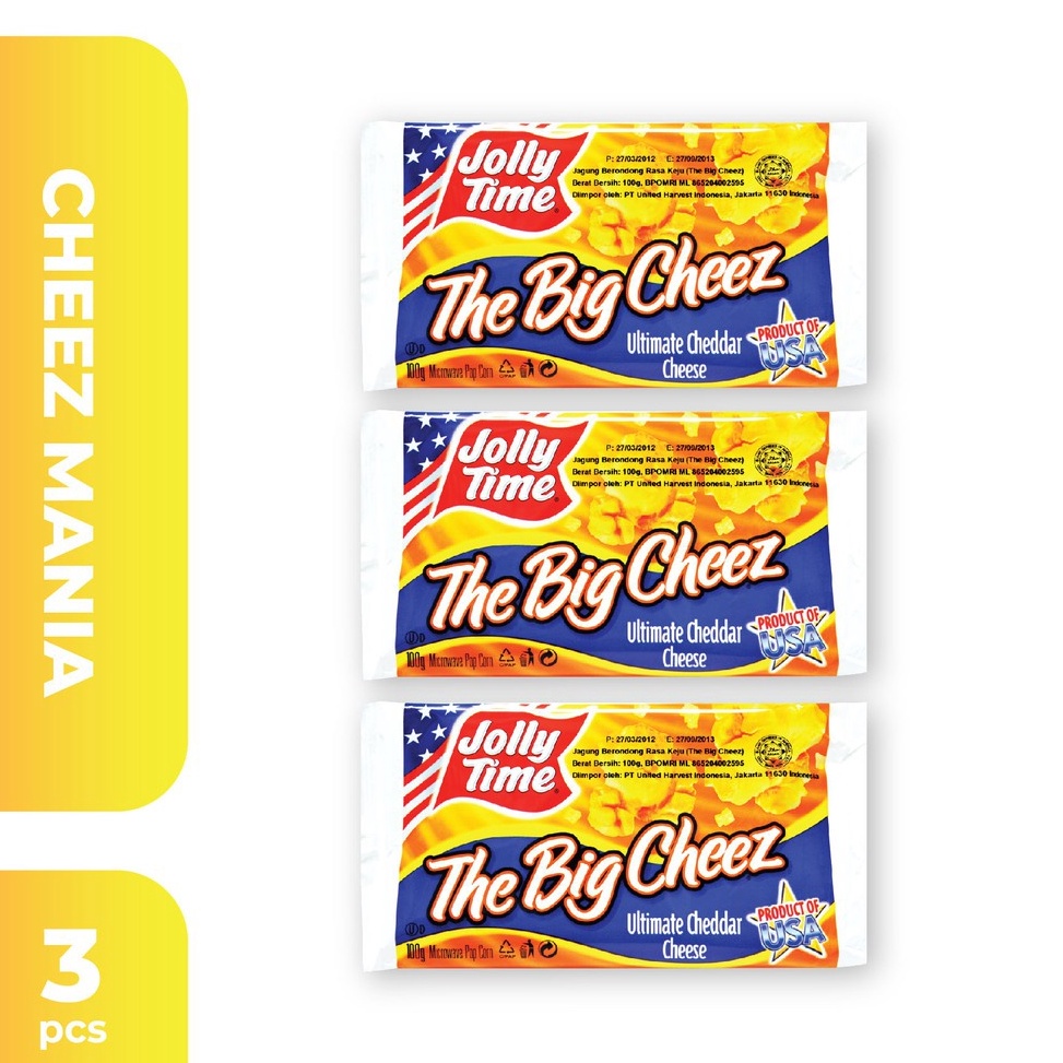 

Premium.. Jolly Time - Paket Cheez Mania (3TBC) - Mircowave Popcorn HIF