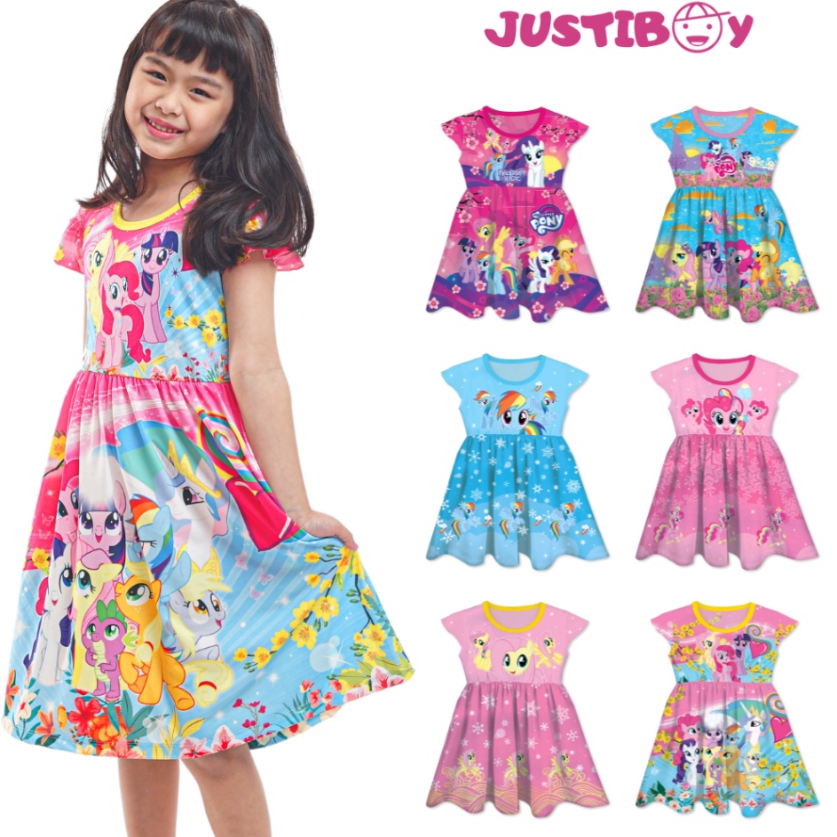 Star Seller Dress Baju Anak Perempuan My Little Pony Lengan Pendek / Daster Anak Karakter Umur 1 - 10 Tahun [ABEL] Ⓜ
